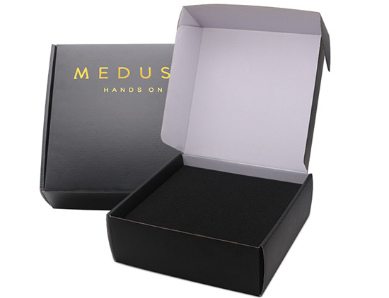 瓦（wǎ）楞折疊飛機盒 黑色包裝紙盒子定製工廠