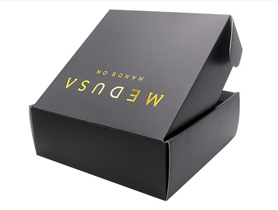 瓦楞（léng）折（shé）疊飛機盒 黑色包裝紙盒子定製工廠