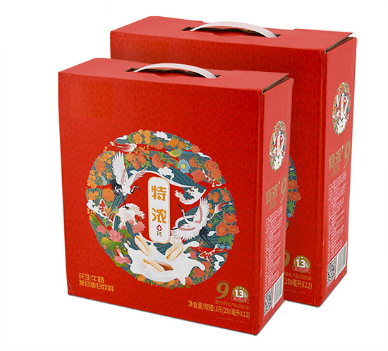 牛奶紙箱包裝盒 彩色牛奶外（wài）包裝彩盒